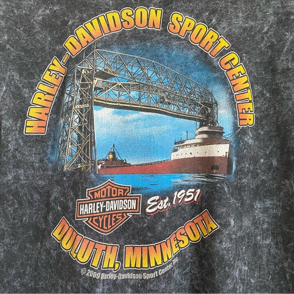 2009 Harley Davidson Duluth Minnesota Yosemite Sam t-shirt, black wash,XL - Picture 7 of 11